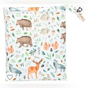 Wet/Dry bag, watercolor woodland